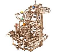UGEARS Marble Run Spiral Hoist - Quatrième piste de marbre en bois Kit de modèle de puzzle 3D avec billes de verre colorées - Puzzles 3D pour adultes et enfants à monter soi-même - Cadeau créatif Kits