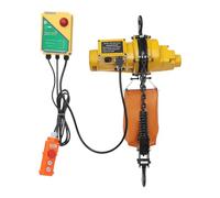 Palan électrique 1300 W, capacité de charge 1000 kg avec télécommande sans fil, chaîne de 6 m, treuil électrique pour atelier, entrepôt, industrie, construction, grue, palan, arrêt d'urgence