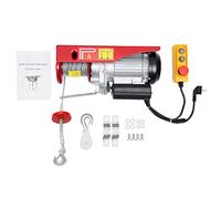 Palan électrique 1350W, Surcharge Ascenseur Treuil électrique 220V, Suspension Simple et Double400KG/800KG,10 m/min, Rouge