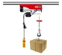 Palan électrique 1600 W - 12 m - Capacité de charge : 500 kg - Avec panneau de commande et limiteur de top anti-rouille - Palan compact pour chantiers de construction, usines et entrepôts