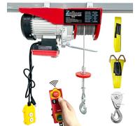 Palan électrique 2 en 1,1760 livres 120 V avec commande sans fil de 333 pieds, télécommande filaire, élingues simples/doubles en acier pour usine de garage et entrepôt