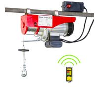 Palan électrique à câble 125/250kg 12/6m 500 W 230 V télécommande SANS fil MW Tools SHN25012R
