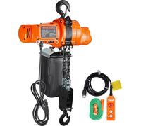 Palan électrique à chaîne VEVOR, capacité de charge de 998 kg, hauteur de levage de 3 m, palan à câble, treuil électrique monophasé avec chaîne G80, télécommande à câble de 3 m, idéal pour les garages
