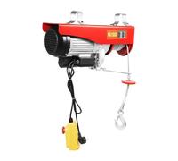 Palan Électrique Grue de levage à double élingue avec télécommande et arrêt d'urgence, câble métallique poulie treuil grue électrique 1,6 kw, 1000kg Treuil de Levage
