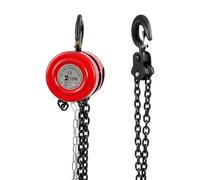 Palan Électrique Palan À Chaîne Manuel, Outil De Levage Manuel Industriel En Acier Au Manganèse, 2 Tonnes, 9,51 Pieds, Avec Boucle Rotative Bras Cadre Durable de Levage(Red)