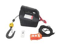 Palan Électrique Palan électrique portatif ménage Portable grue treuil à main tirer bloc palan à câble métallique 220V 100kg 200kg 300kg 500kg grue à moteur(100kg 25m,220V)