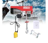 Palan électrique portable, équipement de levage industriel lourd, treuil à câble métallique avec télécommande, capacité d'élingue simple/double, levage par câble en acier de 400 kg