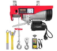 Palan Électrique - VEVOR - Charge 800 kg 1450 W Treuil Palan Électrique Levage à Câble Télécommande Sans Fil