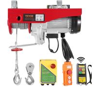 Palan Électrique-VEVOR-Charge Double Câble 1000 kg-Télécommande Filaire 4,2 m et Sans Fil 100 m-pour Garage, Entrepôt, Usine