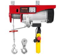 VEVOR Palan électrique 400 kg – Télécommande filaire 4,2 m, Levée câble 12 m, Arrêt d'urgence