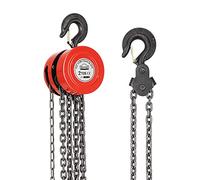 Palan Manuel à Chaine avec Crochet Robuste,Treuil a Chaine 2 Tonne DEWINNER,3M de Levage max,Rouge