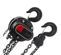 Palan Manuel à Chaîne - Capacité de 1 Tonne, avec Frein à Double Cliquet, Chaîne Automatique et Crochet Rotatif à 360°, Palan Manuel, pour L'Industrie, L'Automobile(2T-3m)