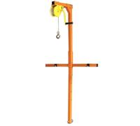 Palan manuel portable avec support de montage pour installation d'air conditionné 150 kg Capacité 25 m Clete Set pour usage domestique et extérieur