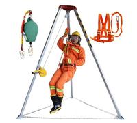 Palan robuste pour espaces restreints - Treuil manuel réglable avec mécanisme autobloquant pour puits, égouts et tuyaux souterrains - Parfait pour les situations d'émernement