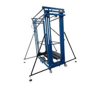 Palans électriques Échafaudage électrique Mobile pliant multifonctionnel chantier de Construction maison plate-forme de levage télécommandée Grues d'atelier(4m 500kg Blue)