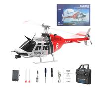 Palapozzy ERA C138 Télécommande Hélicoptère pour Adultes, 2.4G 6CH Échelle 1/33 No Aileron 206 RC Hélicoptère avec positionnement du flux optique, Adulte pour Débutants (RTF)