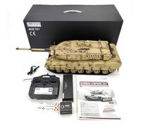 Palapozzy Modèle de char allemand Leopard 2A7 RC à l'échelle 1/16, modèle de char de combat principal 2,4 G avec sons lumineux et bataille infrarouge, modèle de véhicule militaire pour adulte (version
