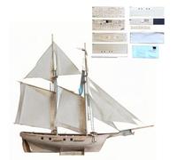 Palapozzy Puzzle en bois 3D - Modèle de bateau à voile - Fait à la main - Construction mécanique en bois - Cadeaux créatifs de Noël et d'anniversaire