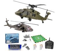 Palapozzy WL K170 Black Hawk UH-60L Hélicoptère RC pour adultes, modèle d'hélicoptère RC sans barre avec accélérateur réglable à gauche et à droite, protection contre la perte de signal pour débutants