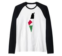Palastine Map, Palestinian Love Illustration Graphic Design Manche Raglan