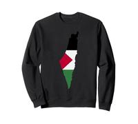 Palastine Map, Palestinian Love Illustration Graphic Design Sweatshirt