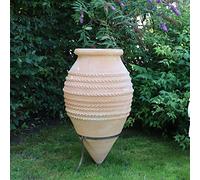 Palatina Werkstatt Amphore en terre cuite exclusive avec support Vitex 110 cm - 100 % fait main - Donnez à votre jardin et à votre intérieur un charme irrésistible