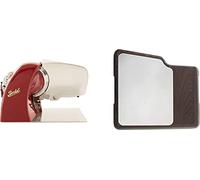 Palatina Werkstatt ® Berkel Home Line 200 | Trancheuse | rouge | nouveau modèle: 2022 + planche à découper Berkel avec acier inoxydable + chiffon de polissage