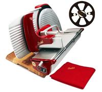 Palatina Werkstatt Berkel Home Line 250P-R-FHB Trancheuse à charcuterie avec planche à découper 100 % faite main Rouge