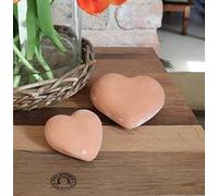 Palatina-Werkstatt Cœur en terre cuite fait à la main, résistant au gel, différentes tailles, décoration de jardin extérieure (13 cm).