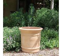 Palatina Werkstatt Pot de fleur en terre cuite Canna, 33 cm, 100% fait main, pour jardin et intérieur, robuste et élégant en toute saison