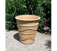Palatina Werkstatt Pot de fleurs en terre cuite Acanthus - 50 cm - 100 % fabriqué à la main - Pour le jardin et l'intérieur - Robuste et élégant en toute saison