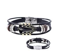 Palaufr Bracelet De Guitare, Bracelet Manchette De Guitare, Bracelet En Corde Tressée, Bracelets Réglables De Style Punk, Bracelets Multicouches Tissés À La Main Pour Les Amis Et La Famille