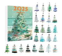 Palaufr Calendrier de l'Avent de Noël 2025 en Ornements de Verre,Décor de Charme en Acrylique 2D | 24 Jours Calendrier de Compte à Rebours Inspiré par - pour Arbre de Noël Rétroviseur de Voiture
