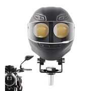 Palaufr Feux de Brouillard pour Motocyclette - Projecteur LED Imperméable,Feux De Brouillard LED En Forme De Casque À Double Couleur Avec Flash | pour la Conduite et l'Aventure en Plein Air