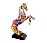 Palaufr Figurine De Cheval,Ornement De Table Animal Graffiti en Résine | Figurine Artistique en Résine de Cheval,pour Le Salon la Chambre Les Étagères Les Casiers Les Bibliothèques l'Entrée et
