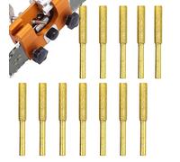 Palaufr Limes de tronçonneuse pour affûteuse de tronçonneuse électrique, embouts d'affûteuse de tronçonneuse,Embouts de meules d'affûtage de lime en pierre de bavure plaquée titane 4mm/4.8mm/5.5mm |