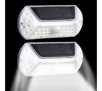 Palaufr Luminaires Solaires Extérieurs Étanches - Détecteur De Mouvement | Lampe Étanche 2 Paire Économie D'Énergie Pour Patio Arrière-Cour Allée Jardin Entrée