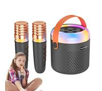 Palaufr Machine À Karaoké Portable,Lecteur De Musique Et Boîte À Son avec Lumières LED | Jouet Karaoké avec Microphone - pour Pratique De Chant, Maison, Voyage, Réunions Familiales, Classe,