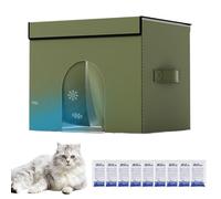 Palaufr Maison pour Chat Rafraîchissante d'Été Fermée,Niche Climatisée pour Chien - Pochettes Froides pour Animaux Maison Terrasse Chambre Intérieur Appartement Volet Balacon