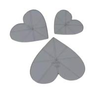Palaufr Modèles de courtepointe - Pochoir de règle de modèle de courtepointe de motif de coeur de 3 pièces,Règles Patchwork Couture Pochoir Nouveauté Règle de Quilting pour Règle de Modèle de Quilting