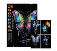 Palaufr Papier d'art à gratter pour Adultes, Peinture par Scratch pour Adultes,Papier à Peindre à gratter pour Qui Brillent dans Le Noir A4 - Papier de Peinture Arc-en-à gratter pour, Filles, garçons