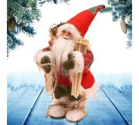 Palaufr Père Noël Chantant, électrique Mignonne du père Noël, Décoration de la Figure de du père avec Sac de Cadeaux pour la décoration de la Maison de fête de Vacances