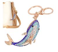 Palaufr Porte-clés Baleine - Charme Sac Baleine 3D Anneau Clé,Accessoire de Bijouterie Brillant pour Femmes, Cadeau pour Fille, Copine, Mère, Épouse