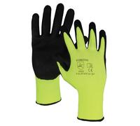 Palavan Gants de Travail - Gants Mecanicien En Tricot Polyamide Élastique, Certifié EN 388 et EN 420, 12 Paires, Respirant, Bonne Adhérence, Haute Visibilité, Manchette Élastique, Latex 9 L