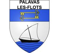 Palavas-les-Flots 34 ville Stickers blason autocollant adhésif - Taille : 4 cm
