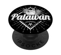 Palawan Island Philippines Noix de Coco Retro Vacation PopSockets PopGrip Adhésif