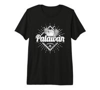 Palawan Island Philippines Noix de Coco Retro Vacation T-Shirt Haut de Gamme