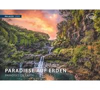 PALAZZI - Paradiese auf Erden 2025 Wandkalender, 70x50cm, Posterkalender mit brillanten Aufnahmen von Natur & Landschaft, hochwertige Panoramaaufnahmen, internationales Kalendarium: Paradises on Earth