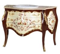 Palazzo Cat913 Commode baroque pour lavabo en marbre antique
