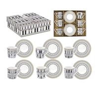 PALAZZO Coffret 6 tasses à café 10 cl en Porcelaine EASYLIFE